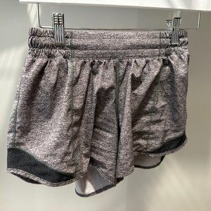 Lululemon Gray Heather Lux Hotty Hot 4 Inch Shorts
